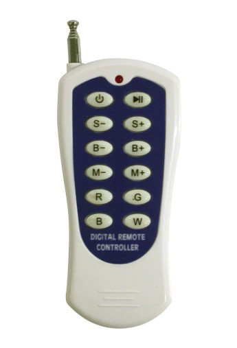 Digital remote controller for LED pond and landscape lighting with multiple function buttons.