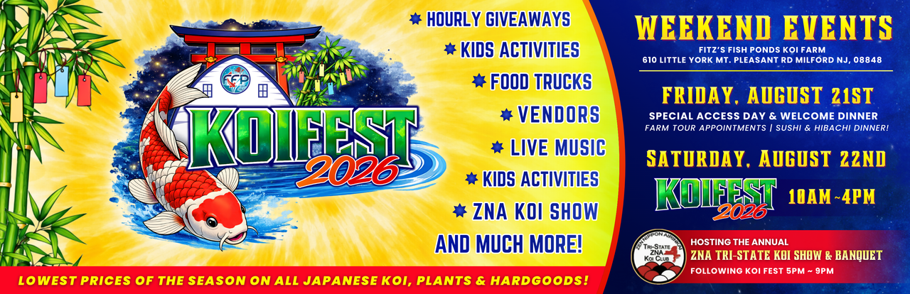 Koi Fest 2026 Returns Bigger Than Ever — Special Access Tour, Tri-State ZNA Koi Show & Saturday Night Banquet Highlight a Full Weekend Celebration