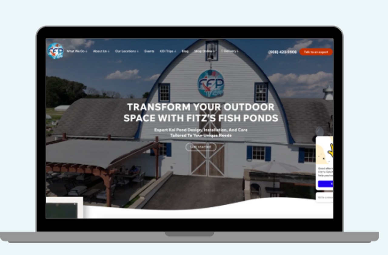 Fitz's Fish Ponds Launches New Website with Exciting Features for Customers