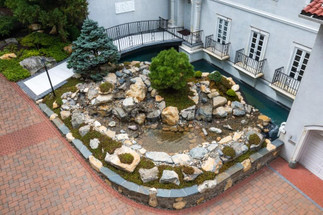 Project Spotlight : “The Blend”: A Fishless Pond and Retaining Wall
