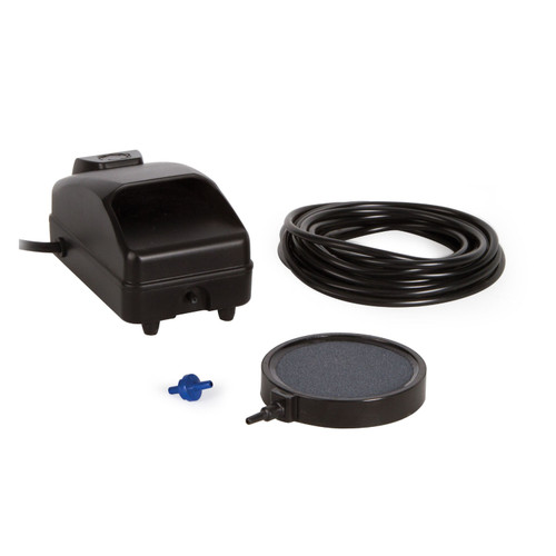 Complete mini aeration kit with pump, tubing, air stone, and valve. Complete mini aeration kit with pump, tubing, air stone, and valve.