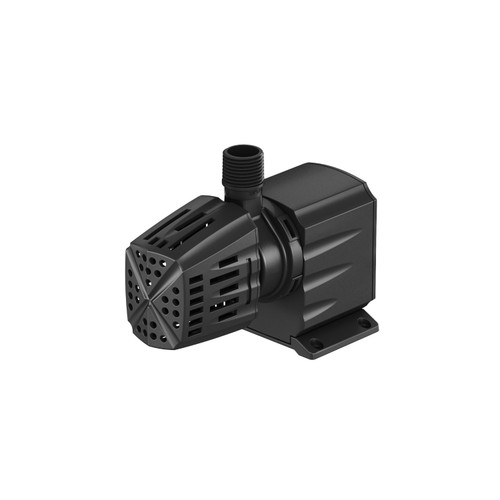 MD-Series pond pump with protective intake cover and outlet fitting. MD-Series pond pump with protective intake cover and outlet fitting.