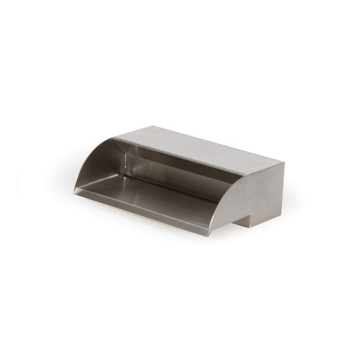 Stainless steel spillway for ponds, pools, and water features. Stainless steel spillway for ponds, pools, and water features.