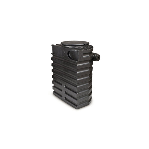 Heavy-duty black water matrix block for pond-free and fountain reservoir installations, designed for maximum water storage. Heavy-duty black water matrix block for pond-free and fountain reservoir installations, designed for maximum water storage.
