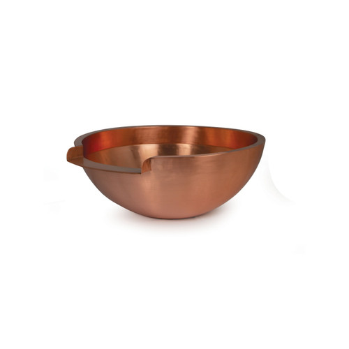 Round copper scupper bowl with smooth finish, designed for elegant water features and spillway installations. Round copper scupper bowl with smooth finish, designed for elegant water features and spillway installations.