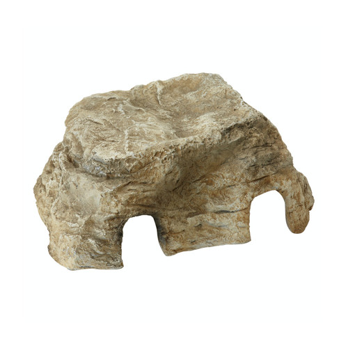 Decorative faux rock cover designed to conceal and protect pond equipment while blending naturally into landscapes. Decorative faux rock cover designed to conceal and protect pond equipment while blending naturally into landscapes.