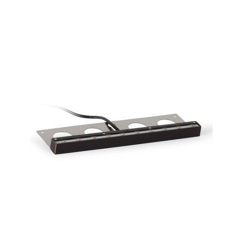 12-inch black hardscape LED light bar with mounting plate and attached power cable. 12-inch black hardscape LED light bar with mounting plate and attached power cable.