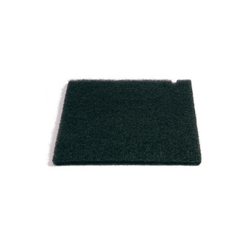 Black rectangular splash mat filter pad for pond filtration systems. Black rectangular splash mat filter pad for pond filtration systems.