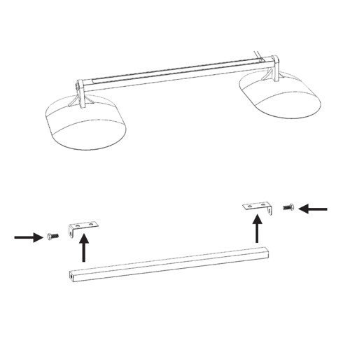 WW LED Bar Light - 5W Power Diagram Drawing. WW LED Bar Light - 5W Power Diagram Drawing.