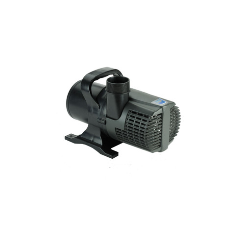 High-performance external pond pump with handle and side outlet for water circulation and filtration. High-performance external pond pump with handle and side outlet for water circulation and filtration.