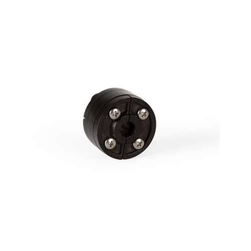 Black Oase control cable connector with four silver screws for secure pond equipment connections. Black Oase control cable connector with four silver screws for secure pond equipment connections.
