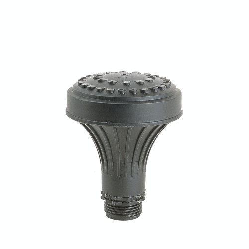 Top-down view of Oase Fountain Nozzle Vulkan 1" showing outlet and water spray pattern. Top-down view of Oase Fountain Nozzle Vulkan 1" showing outlet and water spray pattern.