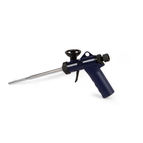Side profile of the Foam Gun - Composite, showcasing the ergonomic design of the handle and the connection point for foam containers. Side profile of the Foam Gun - Composite, showcasing the ergonomic design of the handle and the connection point for foam containers.