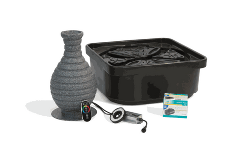 18" Color Changing Vase Fountain Kit w/ Pump & Basin 18" Color Changing Vase Fountain Kit w/ Pump & Basin