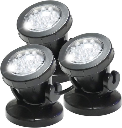 Bermuda Color Changing Triple Pond Light Set Bermuda Color Changing Triple Pond Light Set