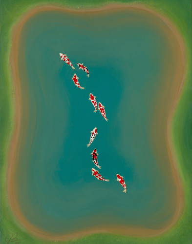 Gosanke Mud Pond acrylic painting on canvas