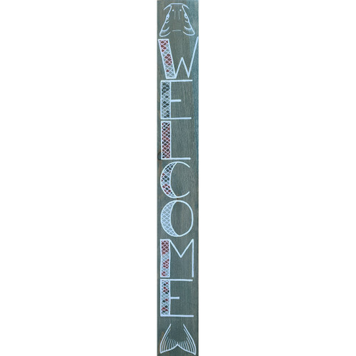 Welcome Koi Wood Sign 4.5x36 Welcome Koi Wood Sign 4.5x36