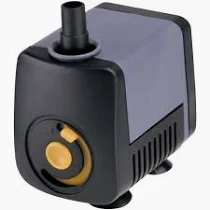 Close-up of the Pondmaster 65 GPH Pump, showcasing its compact size and durable design.