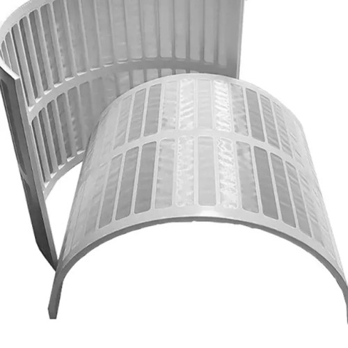 Two Rounded silver steel mesh screens of 70 microns Two Rounded silver steel mesh screens of 70 microns