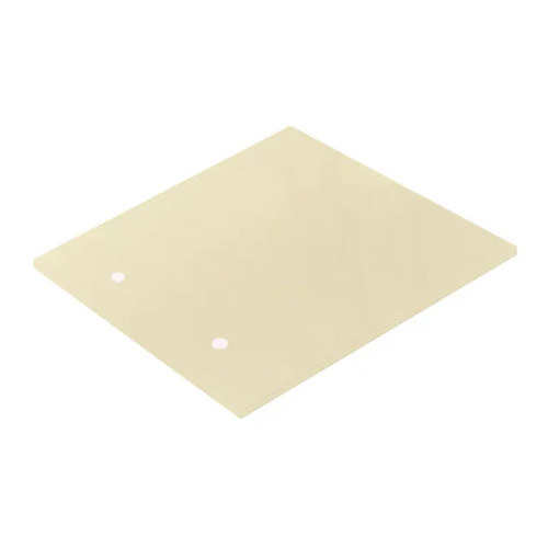 Beige flat rectangular lid with two holes on the left side for easily lifting lid off filter as needed Beige flat rectangular lid with two holes on the left side for easily lifting lid off filter as needed