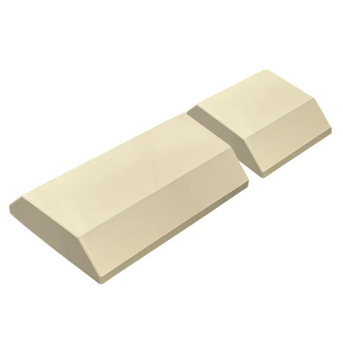 Two beige trapezoidal lids tandem each other; Longer Lid Dimensions: 45.08 in (L) x 19.69 in (W) x 5.31 in (H)
Shorter Lid Dimensions: 19.69 in (L) x 19.69 in (W) x 5.31 in (H) Two beige trapezoidal lids tandem each other; Longer Lid Dimensions: 45.08 in (L) x 19.69 in (W) x 5.31 in (H)
Shorter Lid Dimensions: 19.69 in (L) x 19.69 in (W) x 5.31 in (H)