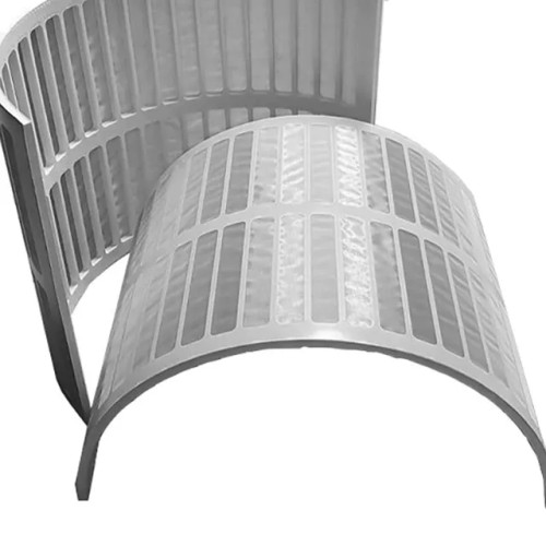 Two Rounded silver steel mesh screens of 70 microns Two Rounded silver steel mesh screens of 70 microns
