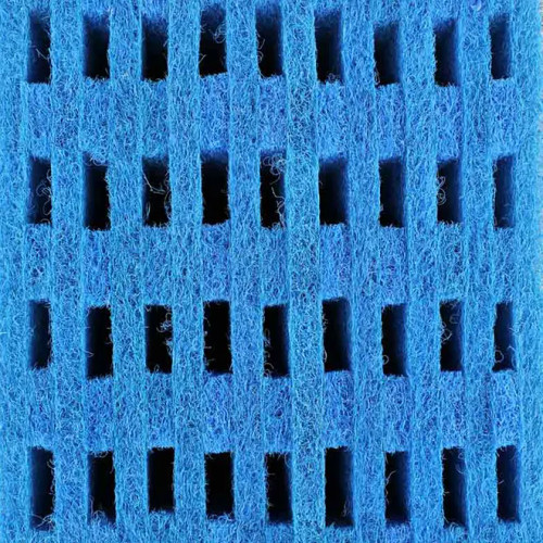 Blue porous grid-like matting cassette media Blue porous grid-like matting cassette media