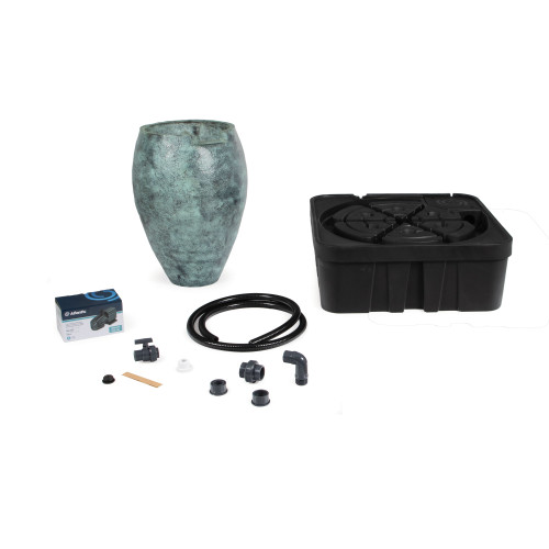 Front view of Pump, Fountain Basin and Plumbing Kit. Front view of Pump, Fountain Basin and Plumbing Kit.