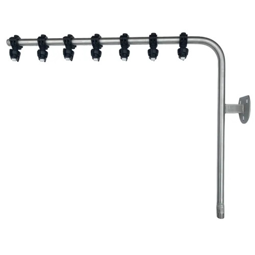 L-shaped metal bar equipped with 7 spray nozzles L-shaped metal bar equipped with 7 spray nozzles