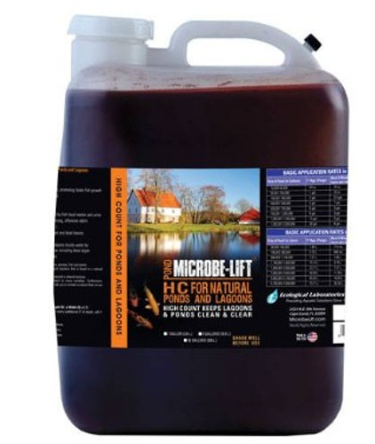 Close-up of a 5-gallon MICROBE-LIFT HC bottle, emphasizing the label, logo, and product details. Close-up of a 5-gallon MICROBE-LIFT HC bottle, emphasizing the label, logo, and product details.