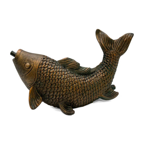 Elegant spouting pond statue with water feature for garden ponds. Elegant spouting pond statue with water feature for garden ponds.