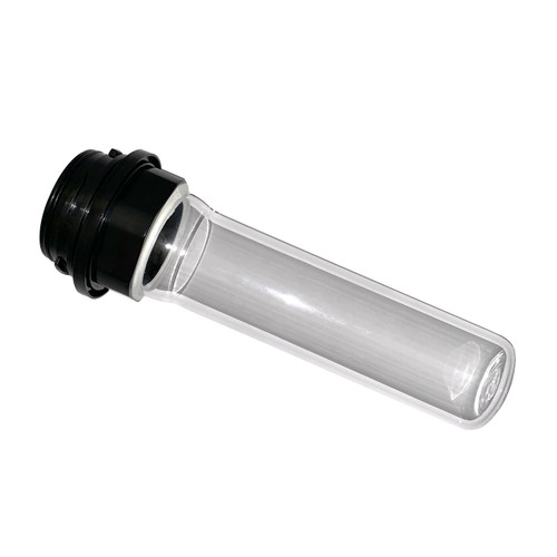 Close-up of the Replacement Quartz Sleeve, showing its transparent material and cylindrical shape. Close-up of the Replacement Quartz Sleeve, showing its transparent material and cylindrical shape.