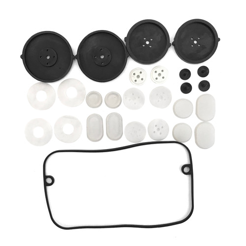 Close-up of the Diaphragm Kit for AP-20, showing all included components. Close-up of the Diaphragm Kit for AP-20, showing all included components.