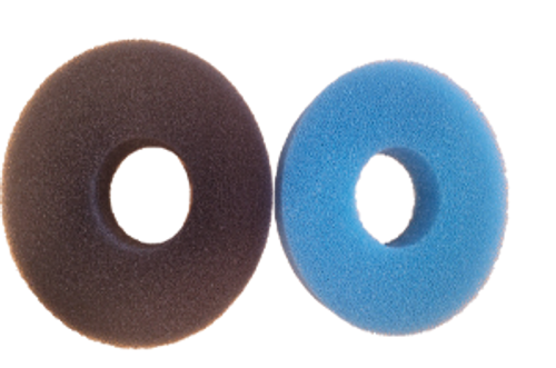 Reticulated foam disc, showcasing its circular shape and porous texture Reticulated foam disc, showcasing its circular shape and porous texture