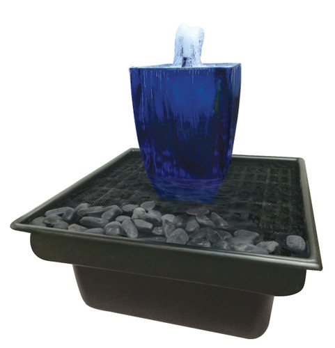 Top-down view of the Disappearing Fountain Basin, displaying the open top and water flow area where a fountain or pump can be installed. Top-down view of the Disappearing Fountain Basin, displaying the open top and water flow area where a fountain or pump can be installed.