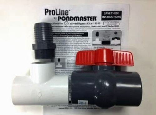 Side profile of the Valved Bypass Kit for Pressurized Filters and UVs, highlighting the valve mechanism and durable, flexible tubing for easy installation. Side profile of the Valved Bypass Kit for Pressurized Filters and UVs, highlighting the valve mechanism and durable, flexible tubing for easy installation.