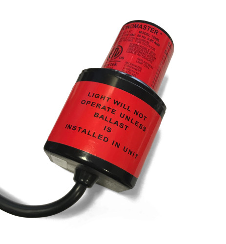Close-up of the 40W electronic ballast showcasing its compact design and labeling. Close-up of the 40W electronic ballast showcasing its compact design and labeling.