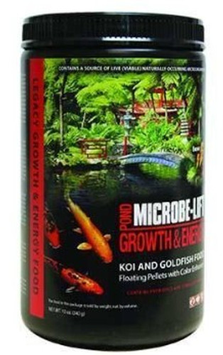 Front view of MICROBE-LIFT High Growth & Energy container, displaying the product name, volume, and key benefits for enhancing fish growth and energy on the label. Front view of MICROBE-LIFT High Growth & Energy container, displaying the product name, volume, and key benefits for enhancing fish growth and energy on the label.