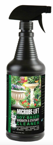 Front view of MICROBE-LIFT SBSC Soy-Based Statuary Cleaner 32 oz bottle, displaying the product name, volume, and key benefits for cleaning and maintaining outdoor statuary. Front view of MICROBE-LIFT SBSC Soy-Based Statuary Cleaner 32 oz bottle, displaying the product name, volume, and key benefits for cleaning and maintaining outdoor statuary.