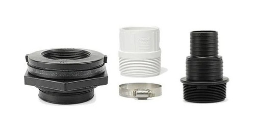 Side view of the connectors for the Signature Series 200 Pond Skimmer Overflow Kit, highlighting the durable material and secure fittings for easy installation. Side view of the connectors for the Signature Series 200 Pond Skimmer Overflow Kit, highlighting the durable material and secure fittings for easy installation.