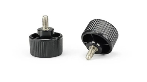 Full view of the Signature Series 1000 Pond Skimmer Water Level Adjustment Thumb Screws (Qty 2), showing their threaded design for secure installation. Full view of the Signature Series 1000 Pond Skimmer Water Level Adjustment Thumb Screws (Qty 2), showing their threaded design for secure installation.