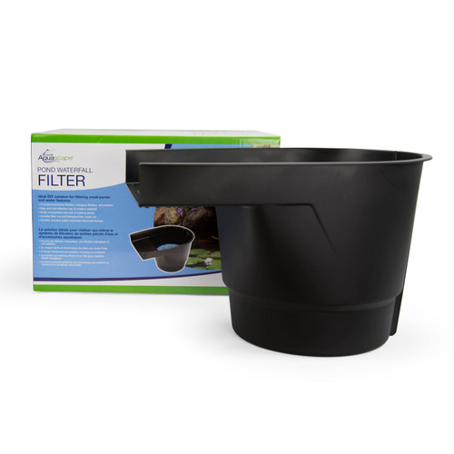 Side view of the Pond Waterfall Filter, highlighting its compact design and adjustable water flow for efficient filtration and waterfall creation. Side view of the Pond Waterfall Filter, highlighting its compact design and adjustable water flow for efficient filtration and waterfall creation.