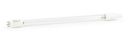 Angled view of the UltraKlean 3500 Pond Filter 28-watt high-output UV bulb, emphasizing its compact design and high-efficiency lighting for effective pond water treatment. Angled view of the UltraKlean 3500 Pond Filter 28-watt high-output UV bulb, emphasizing its compact design and high-efficiency lighting for effective pond water treatment.