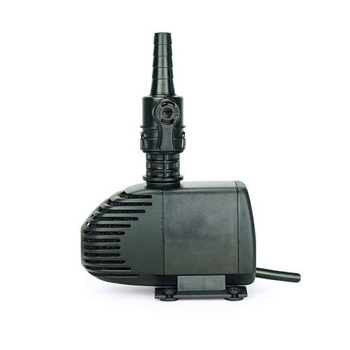 Side perspective of the Ultra Water Pump, emphasizing its durable housing and compact construction, built to withstand outdoor conditions and ensure long-lasting performance. Side perspective of the Ultra Water Pump, emphasizing its durable housing and compact construction, built to withstand outdoor conditions and ensure long-lasting performance.
