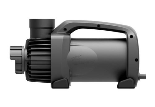 Side perspective of the SLD Adjustable Flow Pond Pump, showing its sturdy, space-saving construction and the adjustable flow feature that ensures the right water movement for filtration and aeration. Side perspective of the SLD Adjustable Flow Pond Pump, showing its sturdy, space-saving construction and the adjustable flow feature that ensures the right water movement for filtration and aeration.