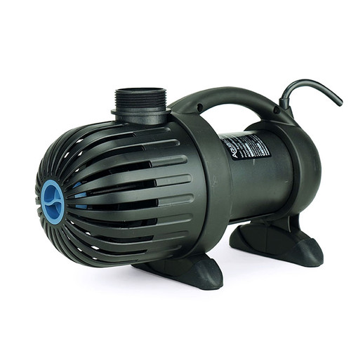 Angled view of the AquaSurge Pond Pump, highlighting its sleek design, durable housing, and versatile intake and outlet ports that provide flexibility for different pond configurations. Angled view of the AquaSurge Pond Pump, highlighting its sleek design, durable housing, and versatile intake and outlet ports that provide flexibility for different pond configurations.