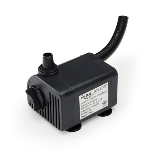 Angled view of the water pump, illustrating the unit’s compact shape, easy-to-install fittings, and the robust construction designed to deliver reliable water movement in ponds or water features. Angled view of the water pump, illustrating the unit’s compact shape, easy-to-install fittings, and the robust construction designed to deliver reliable water movement in ponds or water features.