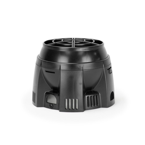 Side perspective of the Pond Powerhead Cage Kit, showing the depth of the housing and the structural supports designed to prevent debris entry. Side perspective of the Pond Powerhead Cage Kit, showing the depth of the housing and the structural supports designed to prevent debris entry.