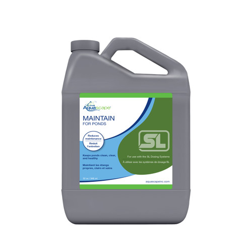 Front view of the Maintain for Ponds SL 32 oz bottle, featuring the product name, benefits, and treatment guidelines clearly printed on the label. Front view of the Maintain for Ponds SL 32 oz bottle, featuring the product name, benefits, and treatment guidelines clearly printed on the label.