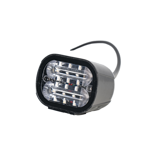 Close-up of the lens, showing the multi-LED array beneath a clear cover designed to create smooth, color-changing transitions. Close-up of the lens, showing the multi-LED array beneath a clear cover designed to create smooth, color-changing transitions.